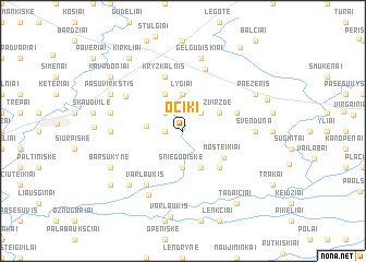 map of Očiki