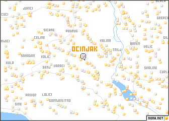 map of Očinjak