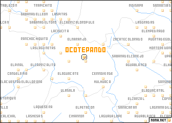map of Ocote Pando