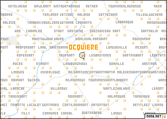 map of Ocquière