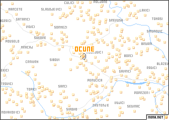 map of Oćune