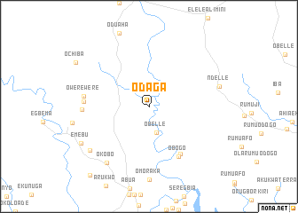 map of Odaga