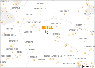 map of Odell
