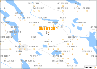 map of Ödestorp