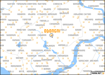 map of Odŏng-ni