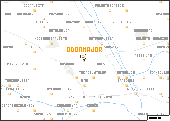 map of Ödönmajor