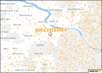 map of Odricks Corner