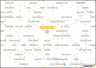 map of Odrowąż