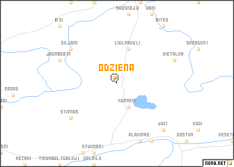 map of Odziena