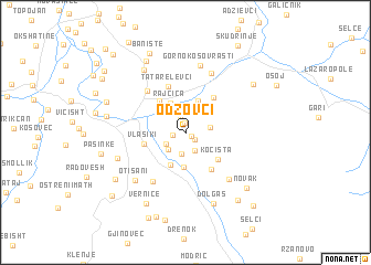 map of Odžovci