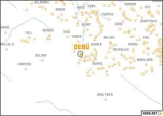 map of Oebu