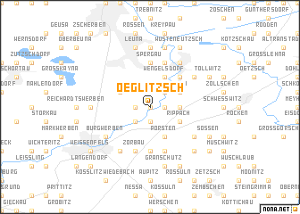 map of Oeglitzsch