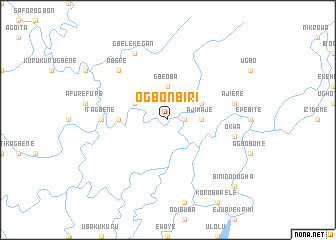 map of Ogbonbiri