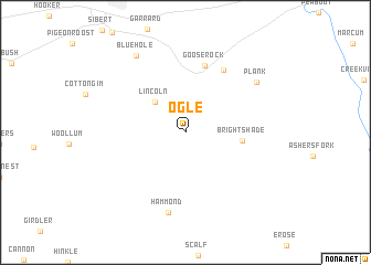 map of Ogle