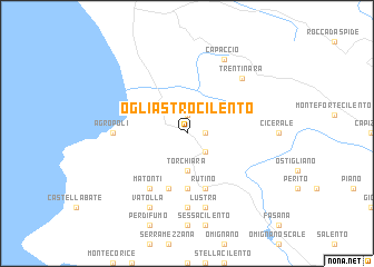 map of Ogliastro Cilento