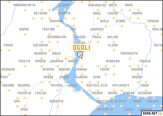 map of Ogoli