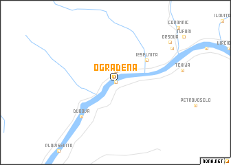 map of Ogradena