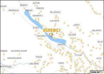 map of Ogrebići