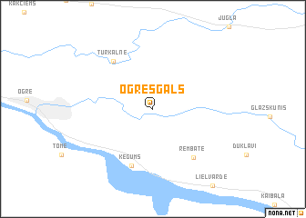 map of Ogresgals