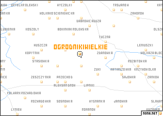 map of Ogrodniki Wielkie