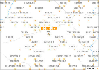 map of Ogrójce