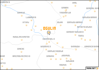 map of Ogulin