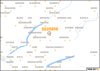 map of Oguname