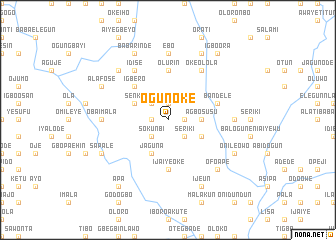 map of Ogun Oke