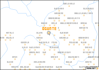 map of Ogunte