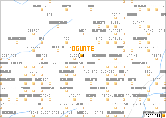 map of Ogunte