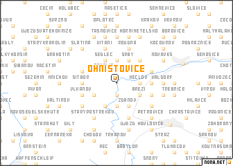 map of Ohnišťovice