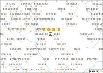 map of Oikhalía