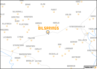 map of Oil Springs