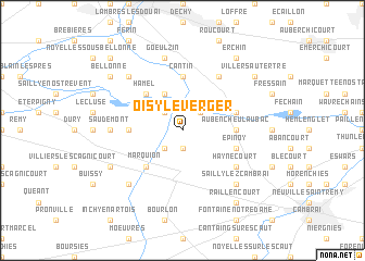 map of Oisy-le-Verger