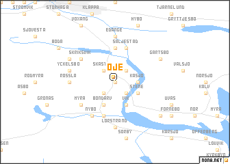 map of Öje