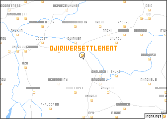 map of Oji River Settlement