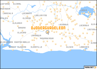 map of Ojo de Agua de León