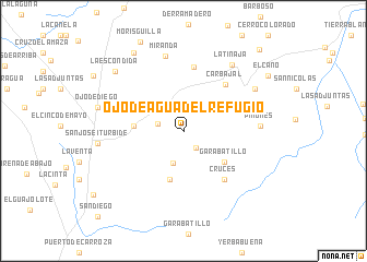 map of Ojo de Agua del Refugio