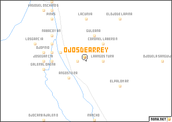 map of Ojos de Arrey