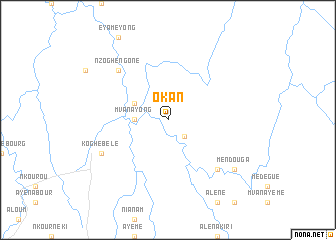 map of Okan