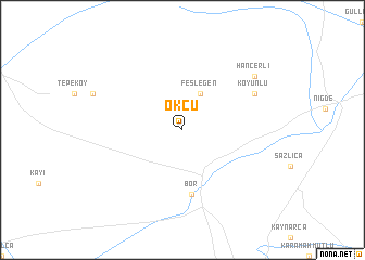 map of Okçu