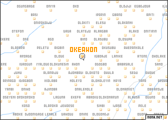 map of Oke Awon