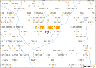 map of Oke Olubadan