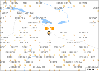 map of Okna