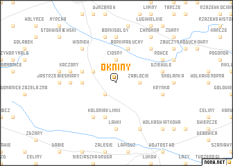 map of Okniny