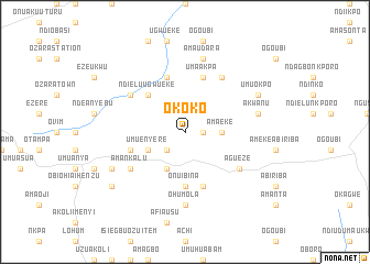 map of Okoko