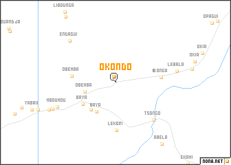 map of Okondo