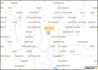 map of Okon