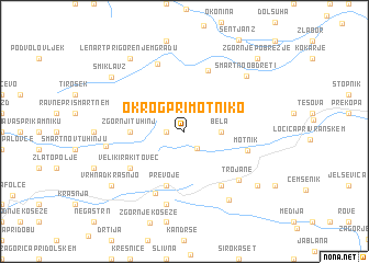 map of Okrog pri Motniko