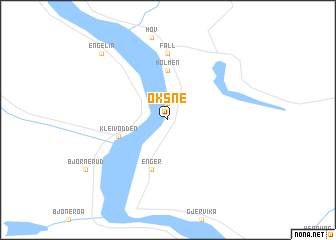 map of Øksne
